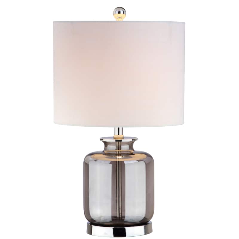 Evelyn 22" Glass LED Table Lamp, Smoked Gray by JONATHAN Y