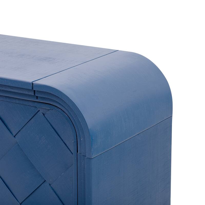 Versatile Console Table Navy Blue Side Table with Storage Cabinet, Hallway Table Entryway Table with Shelves