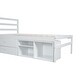 preview thumbnail 7 of 9, Concise Wood Platform Bed with Removable Storage Shelves, White Twin