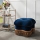 preview thumbnail 4 of 41, Ellen Performance Fabric Clover Tufted Ottoman Stool by Jennifer Taylor Home