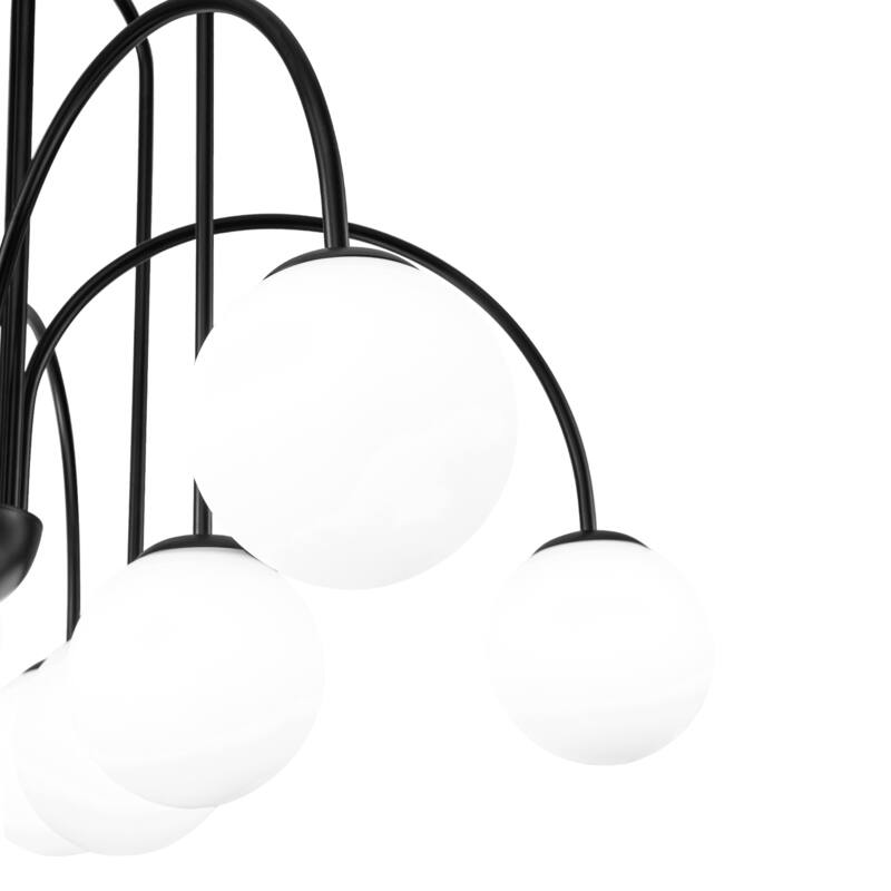 Modern Sputnik Glass Bubble Chandelier in Gold for Dining Room