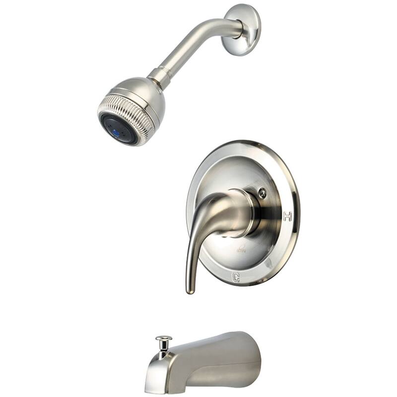 Pioneer Faucets Accent Tub and Shower Trim Package with 1.75 GPM Multi - Brushed Nickel