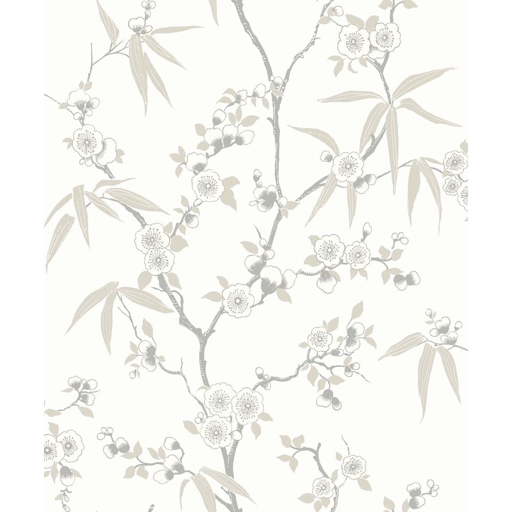 Seabrook Designs Asian Blossom Trail Nonwoven Unpasted Wallpaper