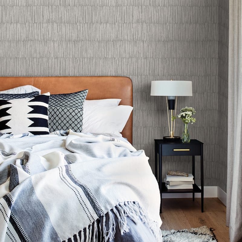 A-Street Prints Zandari Light Grey Distressed Texture Wallpaper