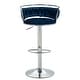 preview thumbnail 117 of 198, Modern Velvet Adjustable Swivel Bar Stools Set of 2
