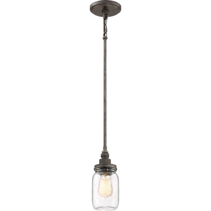 Squire 1-Light Mini Pendant in Rustic Black