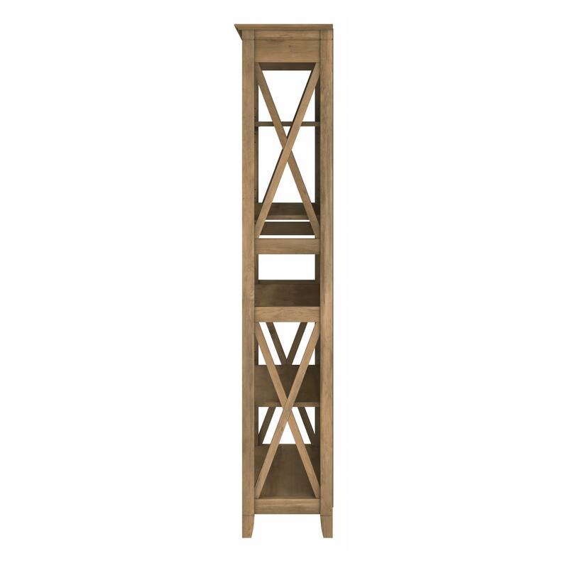Bush Furniture Key West Tall 5 Shelf Bookcase with Adjustable Shelves