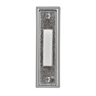Heath Zenith Silver Plastic Wired Lighted Push Doorbell Button