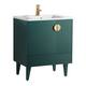 Option Green - Satin Brass Handles