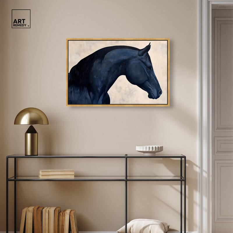 Blue Horse II Canvas by Art Remedy
