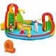 preview thumbnail 1 of 4, Kids Inflatable Water Slide Bounce Park Splash Pool w/ 550W Blower - with 550W blower with 550W blower