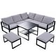 preview thumbnail 4 of 27, Industrial Style Outdoor Sofa Combination Set