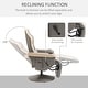 preview thumbnail 3 of 6, HOMCOM Manual Recliner Armchair PU Leather Lounge Chair w/ Adjustable Leg Rest, 135° Reclining Function, 360° Swivel, Cup Holder