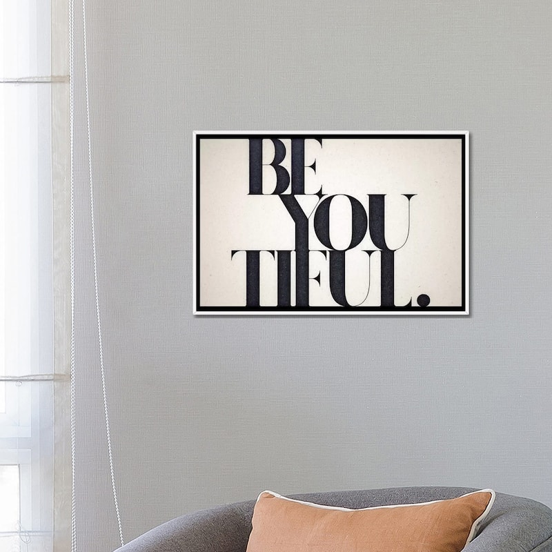 iCanvas "Be You Tiful" by 33 Broken Bones Framed Canvas Print
