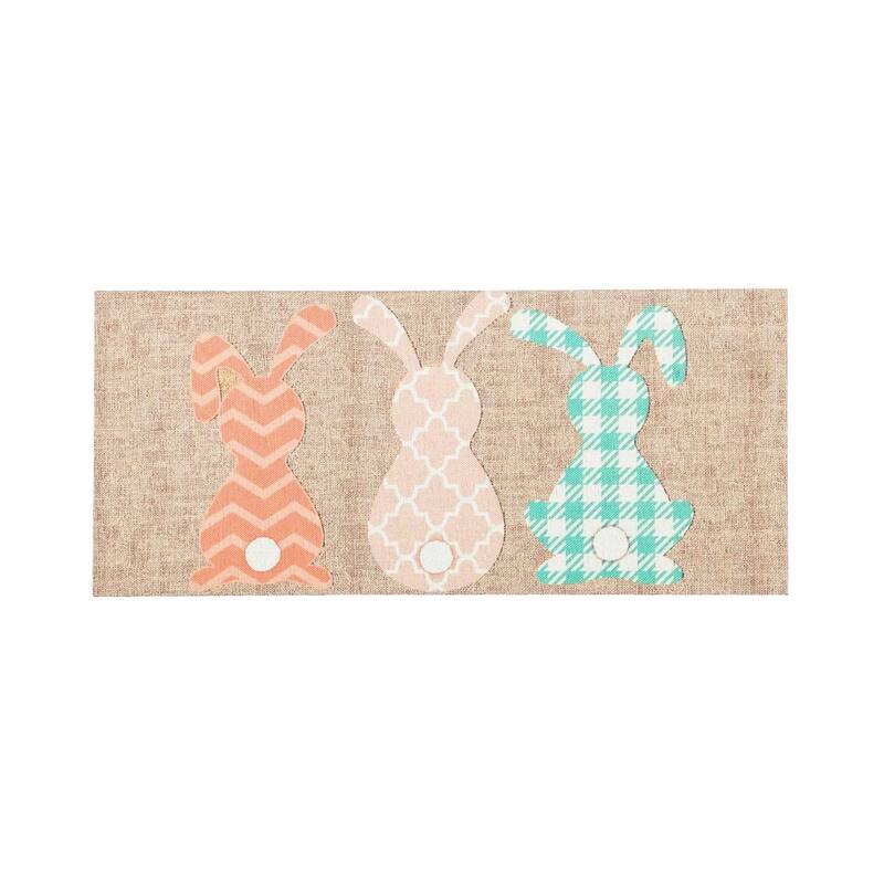Sassafras Spring Summer Set of 4 Mats with Rubber Mat Frame, Collection #1