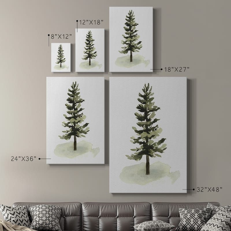 Watercolor Pine II Premium Gallery Wrapped Canvas - Ready to Hang