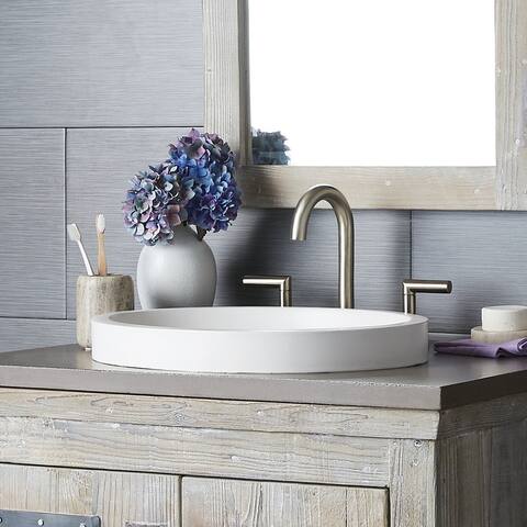 Tolosa New NativeStone Drop-in/ Undermount Bathroom Sink - 19" x 16" x 4.75"