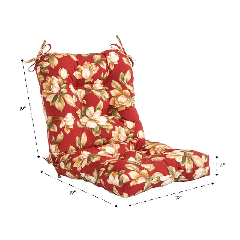 Outdoor Tufted Dining Chair Cushion (Set of 2)