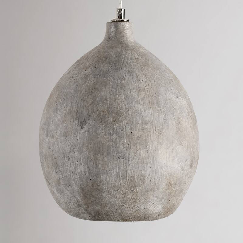 Teresa 1-Light Deep Gray Concrete Pendant by Kosas Home