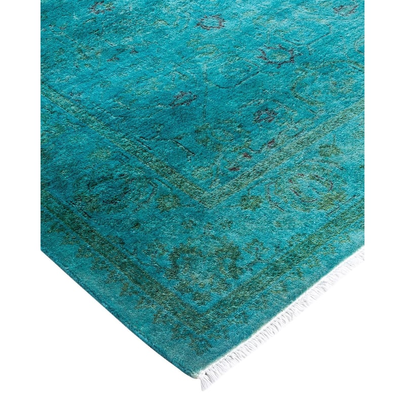 Contemporary Overdyed Wool Hand Knotted Area Rug - 3' 3" x 5' 0"