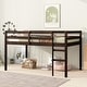 preview thumbnail 4 of 27, Rubber Wooden Twin Loft Bed with Ladder, Strengthened Slats Espresso