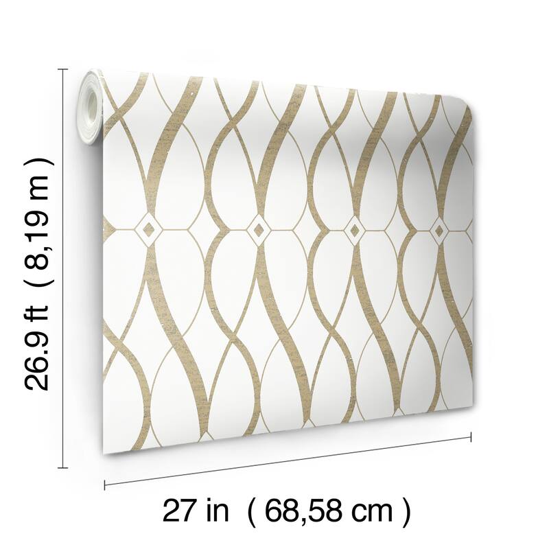 Fontaine, Graceful Geo 26.9' L X 27" W, Wallpaper Roll