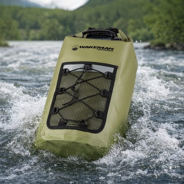 slide 2 of 8, Waterproof Dry Bag Roll Top Backpack with Phone Case and Mesh Pocket 20L
