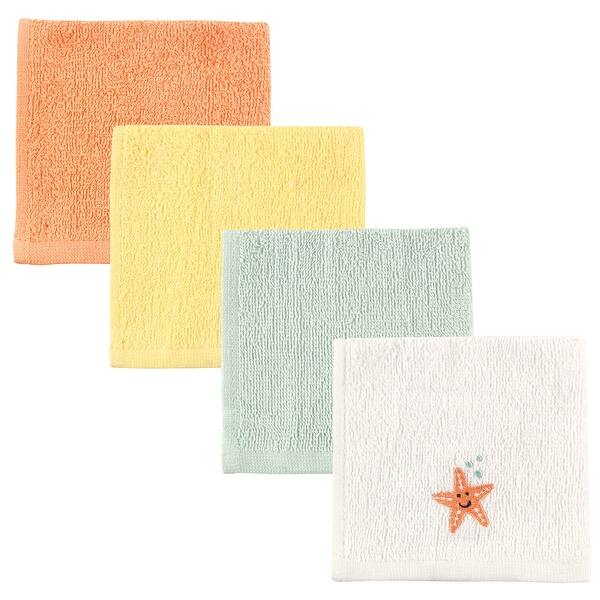 slide 1 of 1, Luvable Friends Baby Unisex Super Soft Cotton Washcloths, Starfish, One Size - Starfish - One Size One Size - Starfish