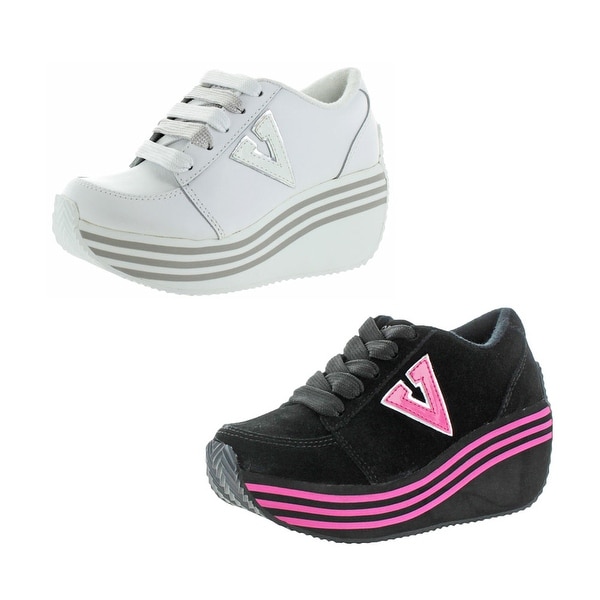 volatile women's elevation platform wedge sneaker