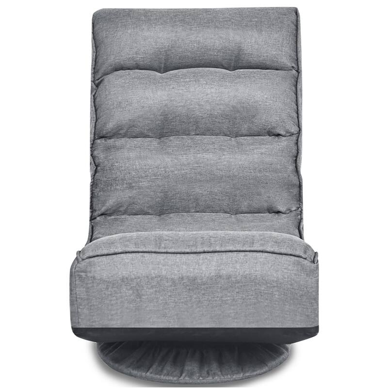 Costway Gaming Chair Fabric 6-Position Folding Lazy Sofa 360 Degree
