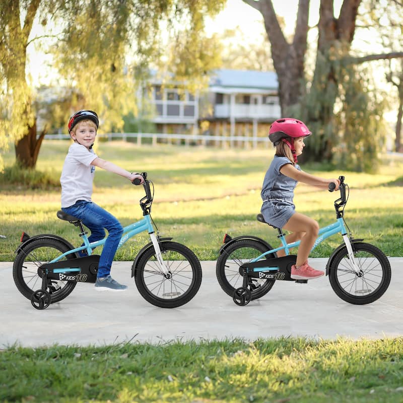 Dual Brakes Kids Bike with Adjustable Seat and Removable Training Wheels for Boys or Girls