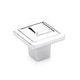 preview thumbnail 7 of 9, Schaub and Company Menlo Park 1-1/4 Inch Square Pyramid Cabinet Knob Polished Chrome