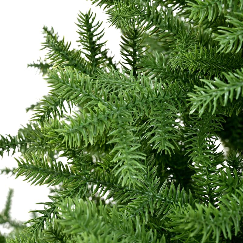 Premium 7FT Spruce Full PE Christmas Tree Unlit Hinged Branches With Foldable Metal Stand