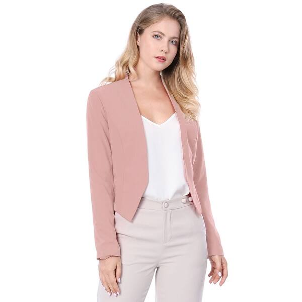 Shop Unique Bargains Women Collarless Work Office Business Casual