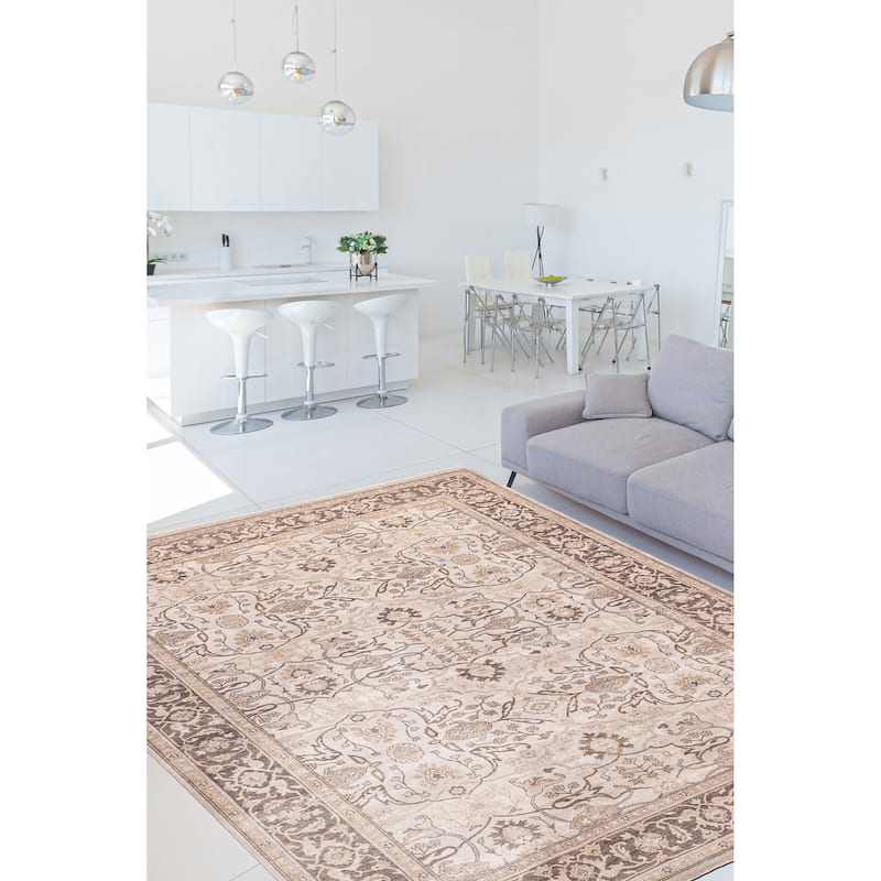 ECARPETGALLERY Hand-knotted Jamshidpour Light Grey Wool Rug - 10'0 x 13'10