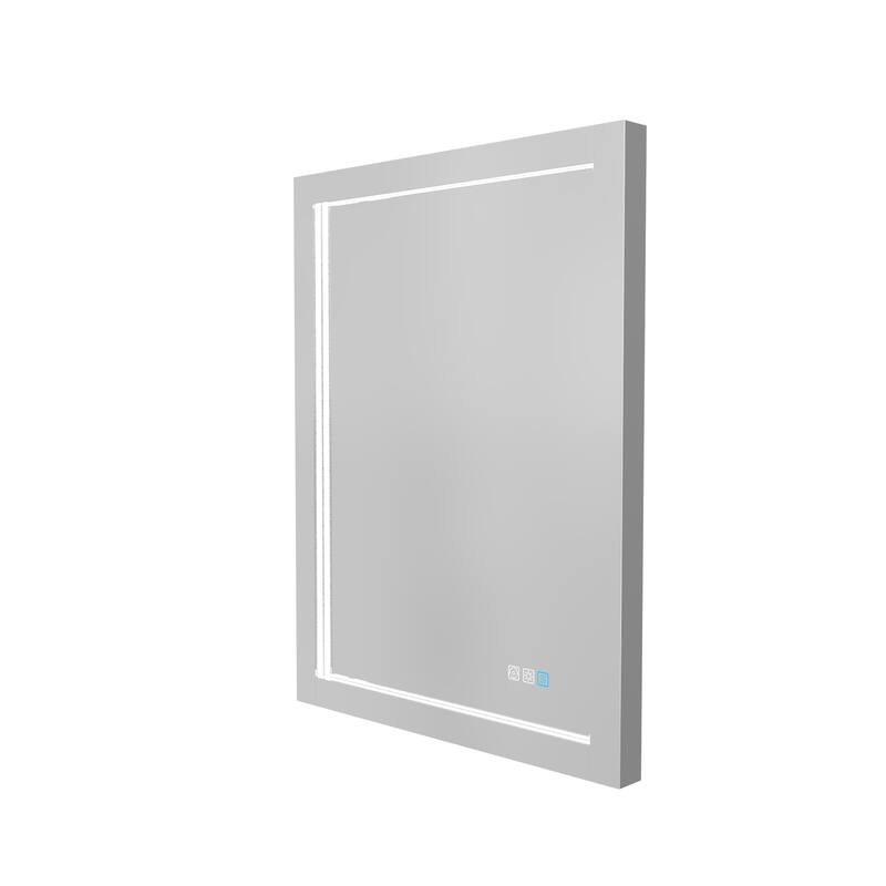 ExBrite LED Lighted Bathroom Mirror with Defog and Stepless Dimming - 24" x 32"