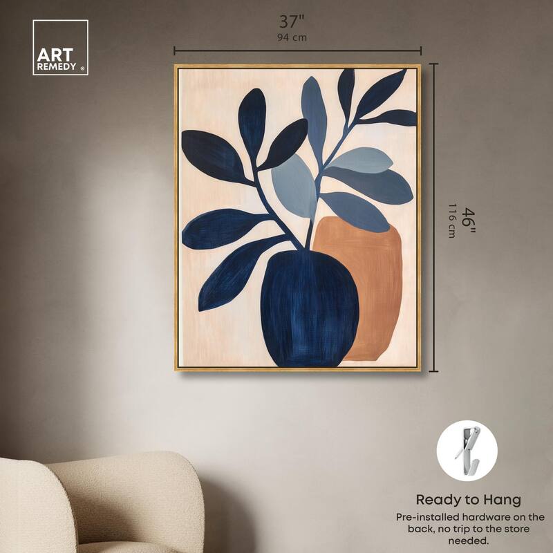 Blue Matisse Jar I Canvas by Art Remedy