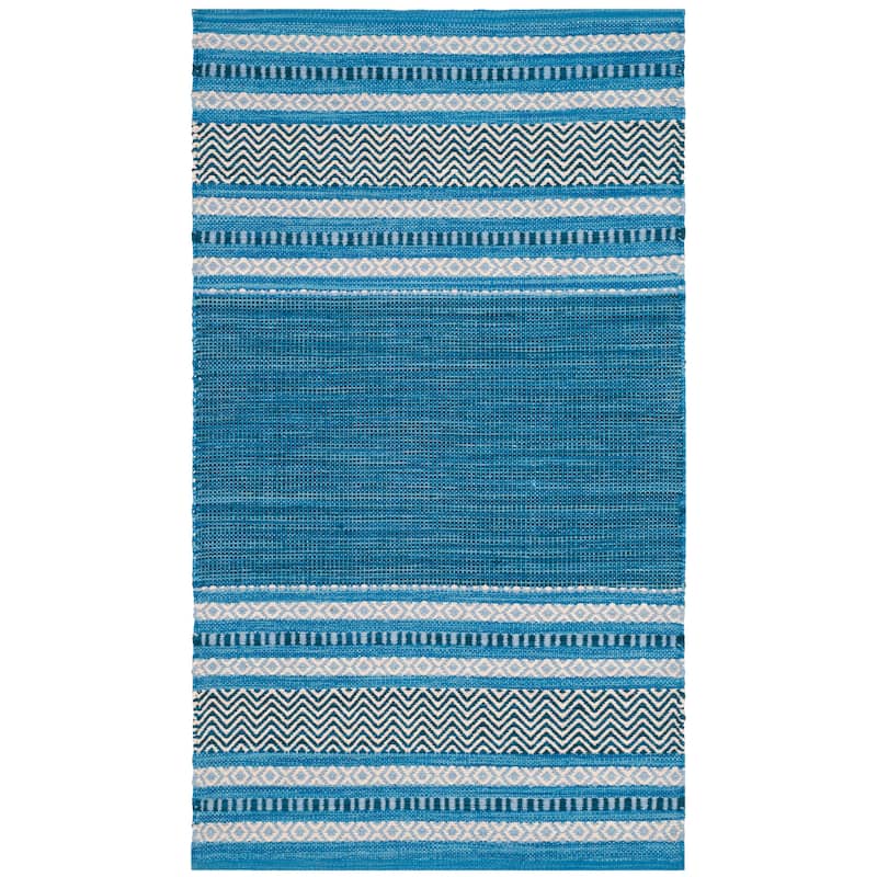 SAFAVIEH, Handmade Montauk Amalie Stripe Cotton Flatweave Rug