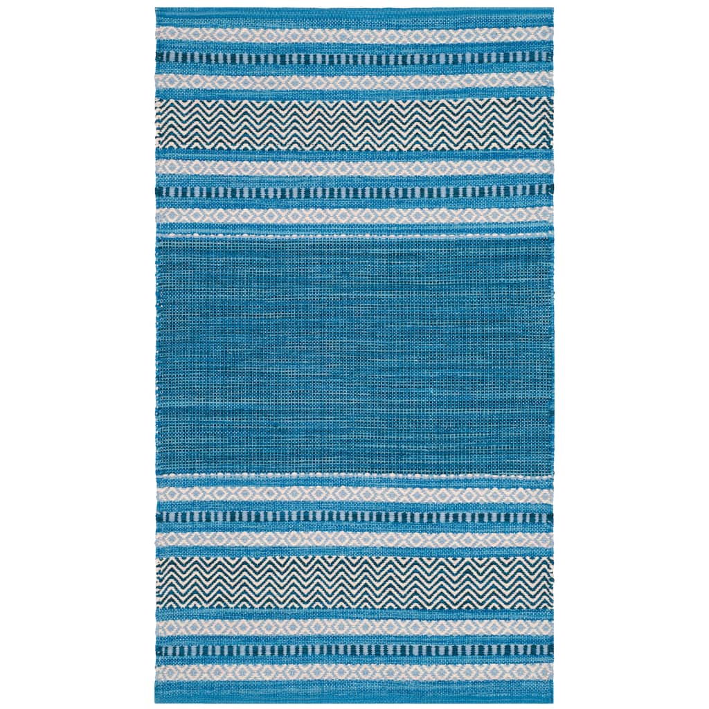 SAFAVIEH, Handmade Montauk Amalie Stripe Cotton Flatweave Rug