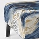 preview thumbnail 20 of 25, Designart "Abstract Pattern With Blue & Golden II" Upholstered Abstract Accent Chair and Modern Arm Chair