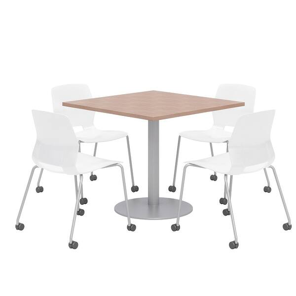 Shop Olio Designs Square Dining Table Set Lola Caster Chairs