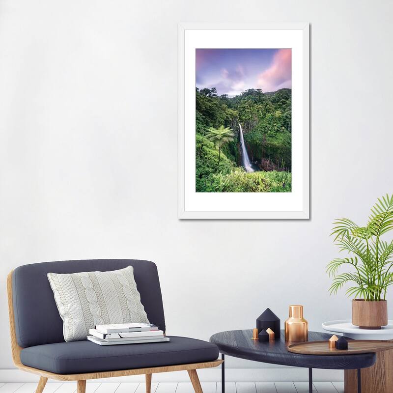 iCanvas "Waterfall At Sunset, Costa Rica" by Matteo Colombo PFA