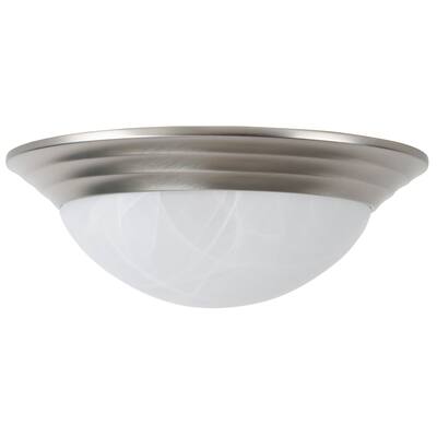 Sunset Lighting Two Light Flush Mount Ceiling Light - Dimmable - Suitable for Damp Locations
