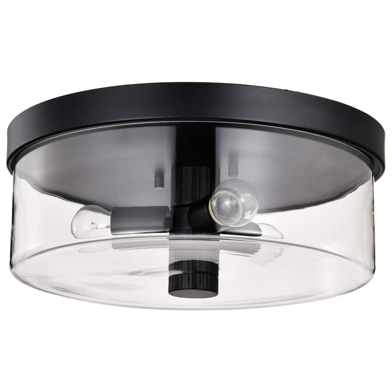Nuvo Lighting 60/8065 Clarksville 3 Light 15" Wide Flush Mount Drum - Matte Black