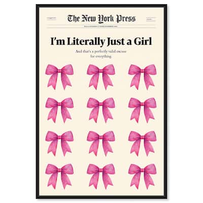 I'm Literally Just a Girl Canvas by Art Remedy
