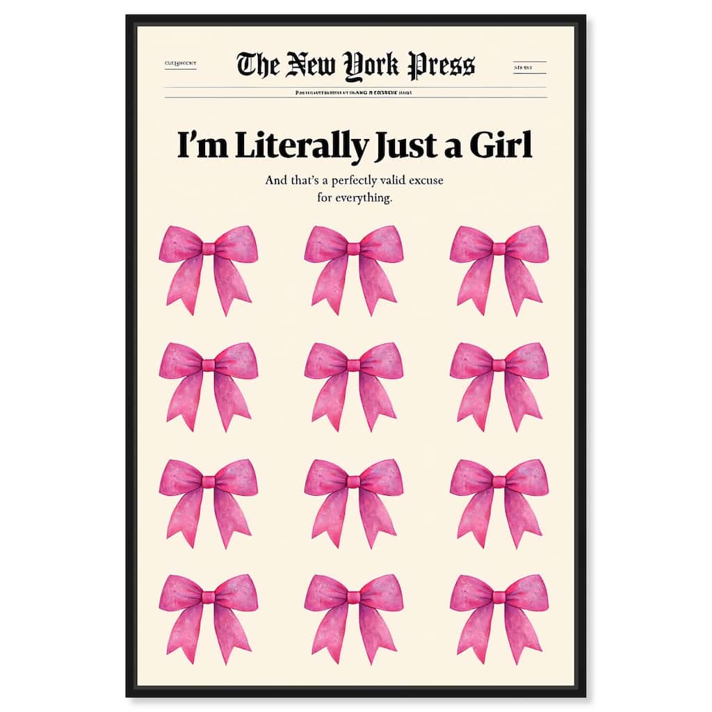 I'm Literally Just a Girl Canvas by Art Remedy