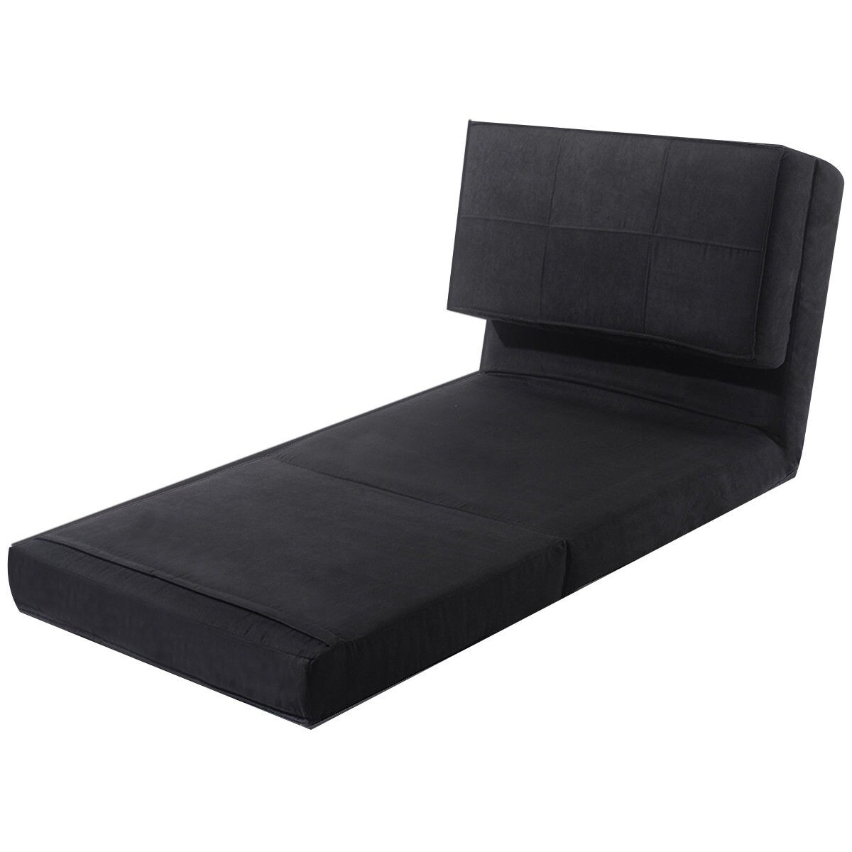 Shop Costway Fold Down Chair Flip Out Lounger Convertible Sleeper