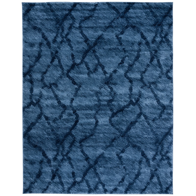 SAFAVIEH Retro Delfina Modern Abstract Distressed Rug - 11' x 15' - Blue/Dark Blue - Runner/Rectangle