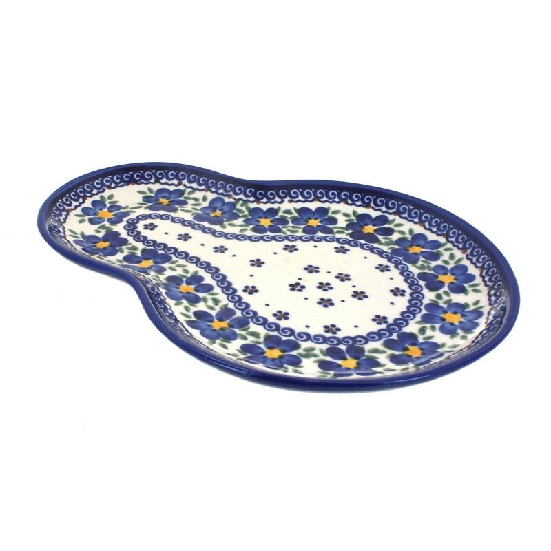 Blue Rose Polish Pottery 209 Vena Breakfast Plate - Spring Blossom
