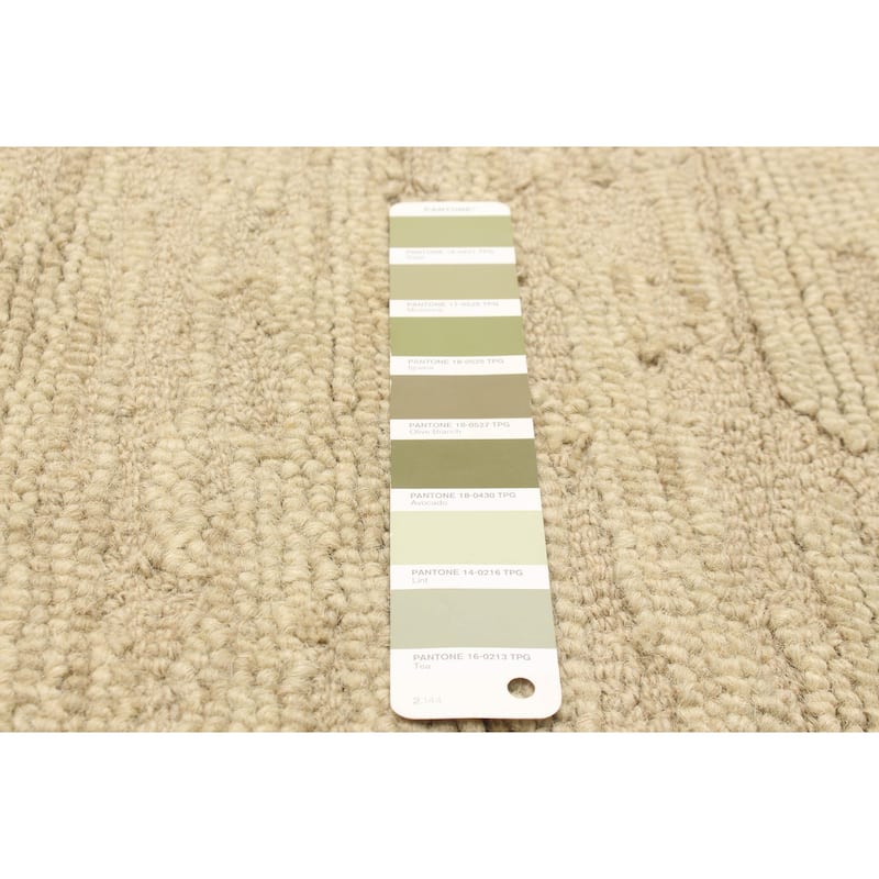 ECARPETGALLERY Hand Tufted Timeless Olive Wool Rug - 5'1 x 8'1